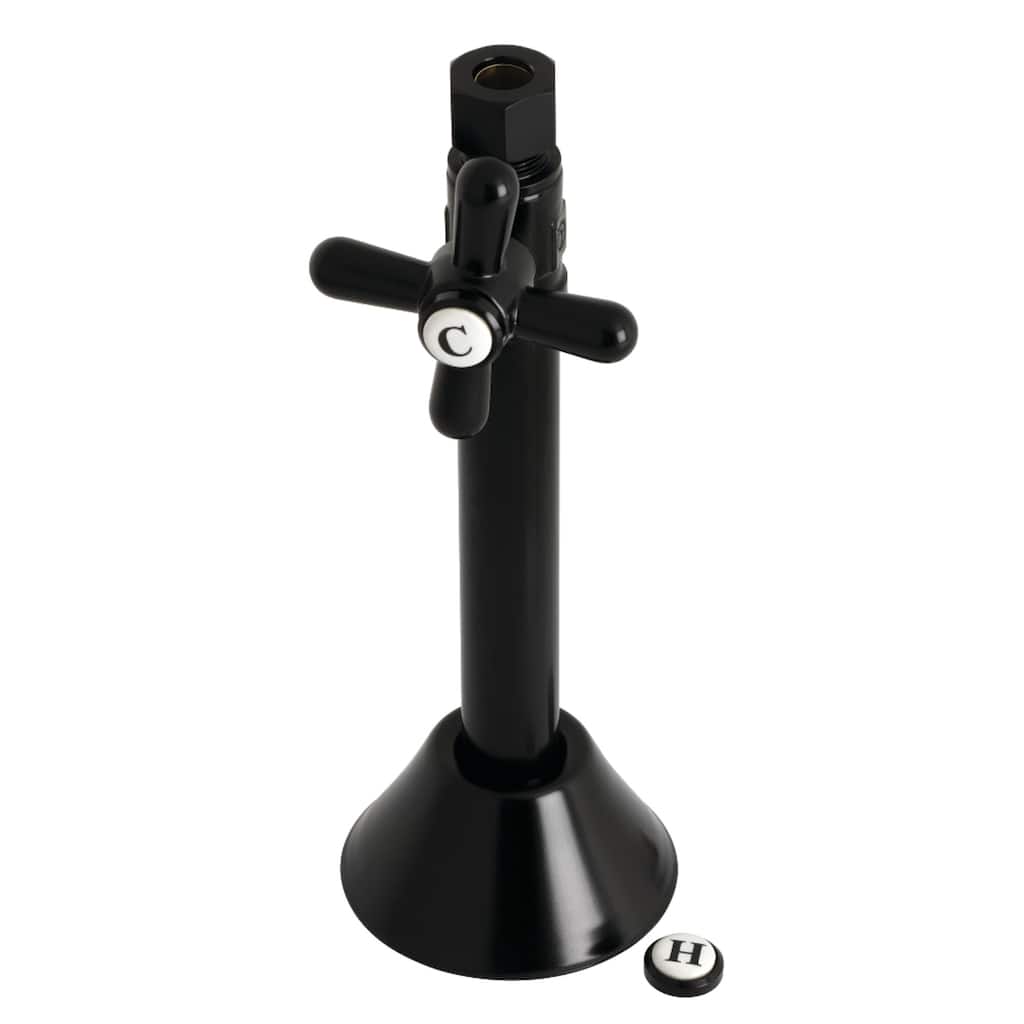 Kingston Brass Vintage 1/2-Inch Sweat x 3/8-Inch O.D. Comp Straight Shut-Off Valve with 5-Inch Extension