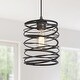 preview thumbnail 2 of 17, The Gray Barn Farmhouse Rustic 1-Light Dimmable Pendant Lights for Kitchen Island Black with white spots