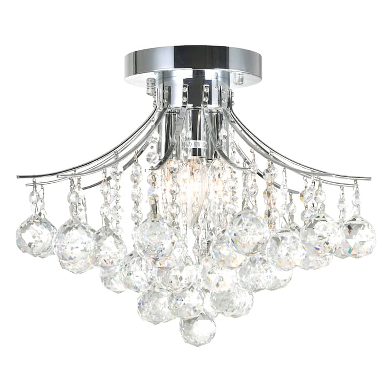 Princess 4 Light Flush Mount With Chrome Finish - Chrome