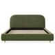 preview thumbnail 21 of 38, Christopher Knight Home - Eleanor Boucle Fabric Upholstered Platform Bed with Curve-Shaped Design