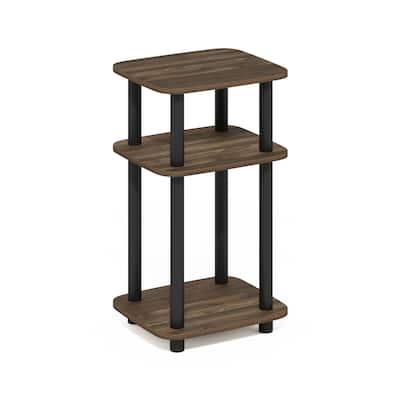 Furinno Just 3-Tier Turn-N-Tube Curve End Table, Side Table, 1-Pack