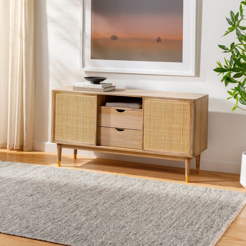 Berrios Modern & Contemporary Area Rug - 9' x 12' - Black/Gray