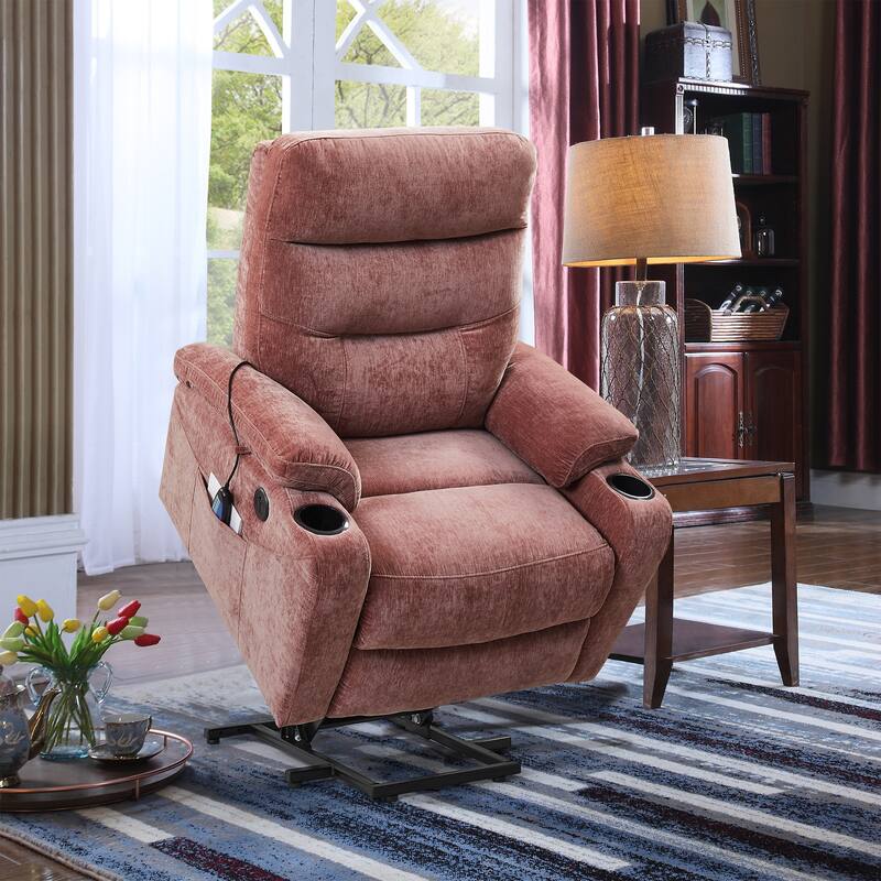 Liyasi Electric Power Lift Recliner Chair Sofa with Massage and Heat for Elderly