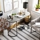 preview thumbnail 2 of 5, Yin Contemporary Black and Grey 47-inch Steel Computer Desk by Furniture of America