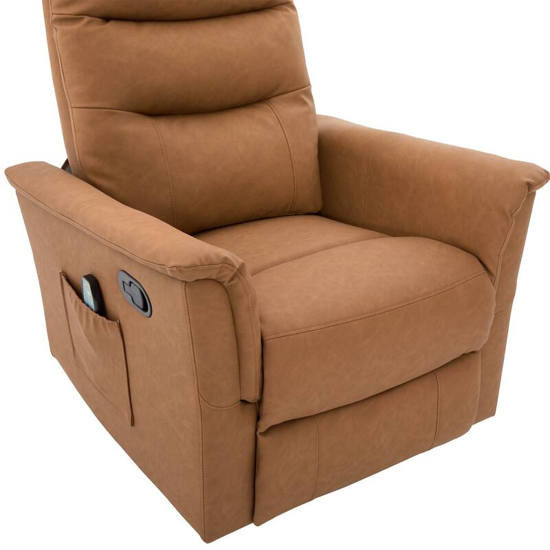 Manual Recliner Chair Rocking and Swivel Recliner Massage Recliner with 8-Point Massage Function and Adjustable Backrest