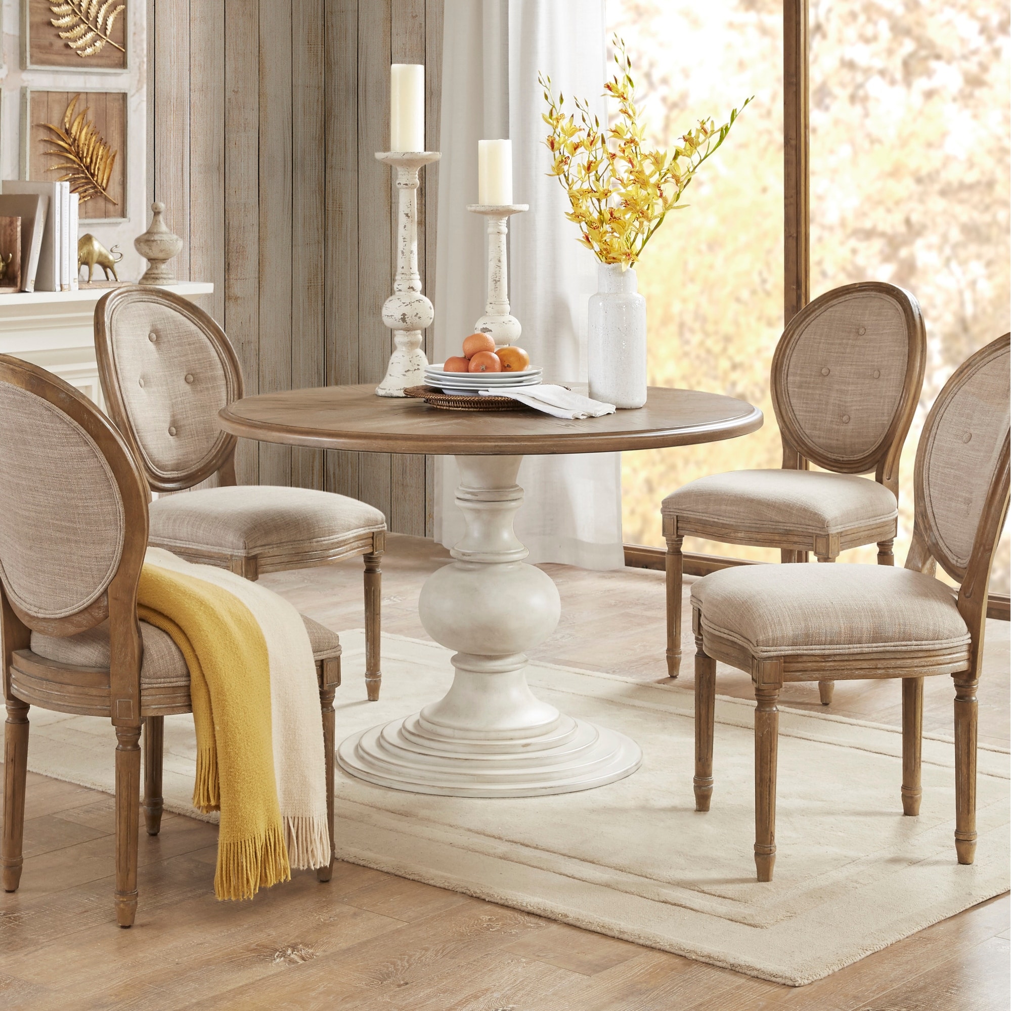 Madison Park Lexi 46" Round Pedestal Dining Table Dining Table