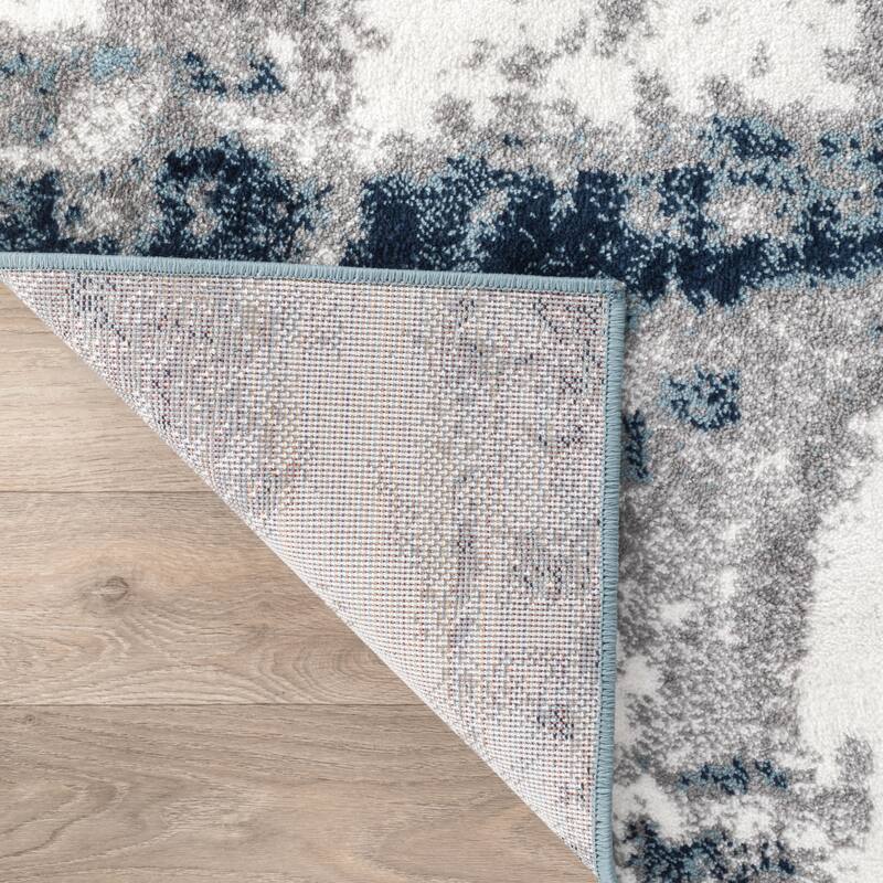 World Rug Gallery Contemporary Abstract Distressed Area Rug