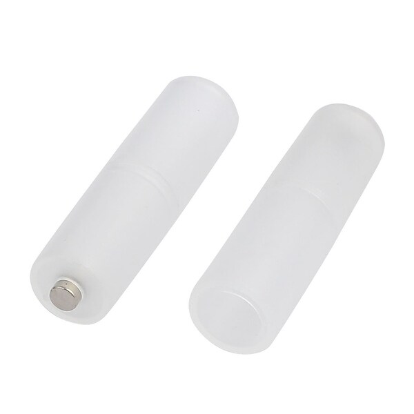 Plastic Shell AAA to AA Battery Adapter Holder Converter Transparent 2Pcs
