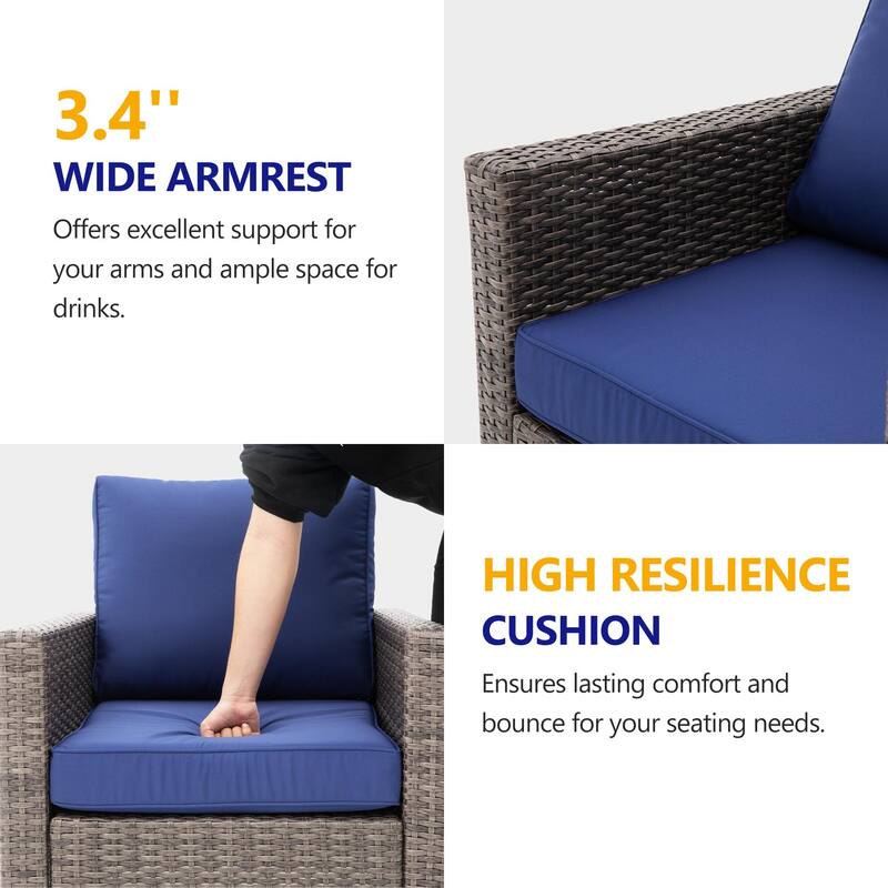 5 - Person Outdoor Seating Group with Cushions