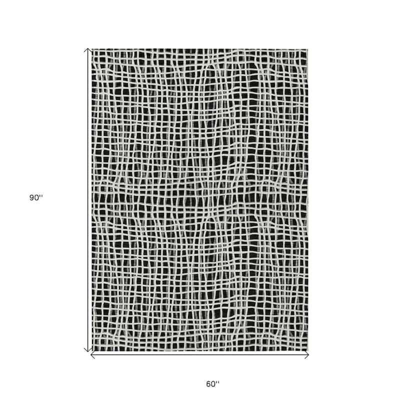 HomeRoots Striped Transitional Rectangle Outdoor Rug