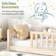 preview thumbnail 7 of 32, Twin Size Floor Bed for Kids with Safety Guardrails and Door and Slats