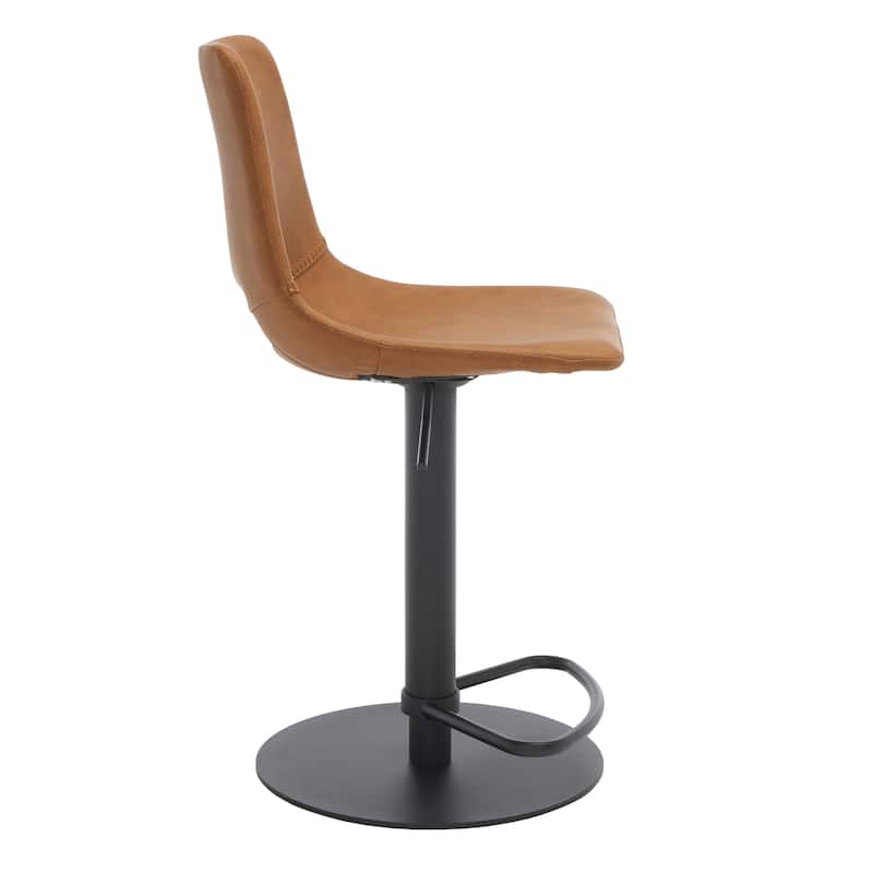 SAFAVIEH Myrtice Gas Lift Adjustable Bar Stool - 19 In. W x 17 In. D x 34-44 In. H - 19Wx17Dx44H
