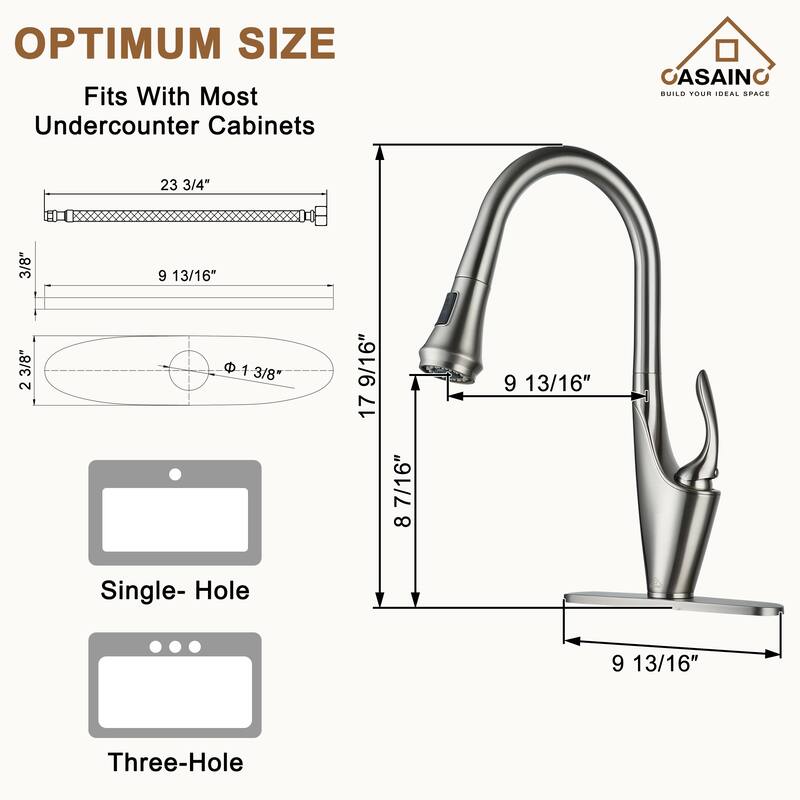 Single Handle Pull Down Sprayer Kitchen Faucet