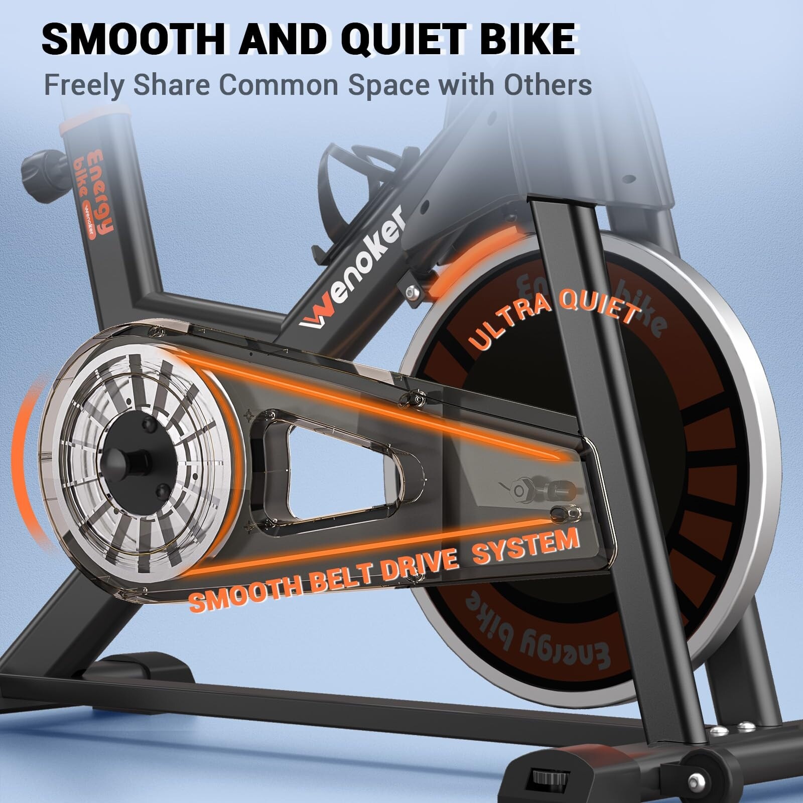 Exercise Bike Indoor Cycling Bike Brake Pad Stationary Bike with Silent Belt Drive Heavy Flywheel Seat Cushion LCD Monitor Bed Bath Beyond 40334929