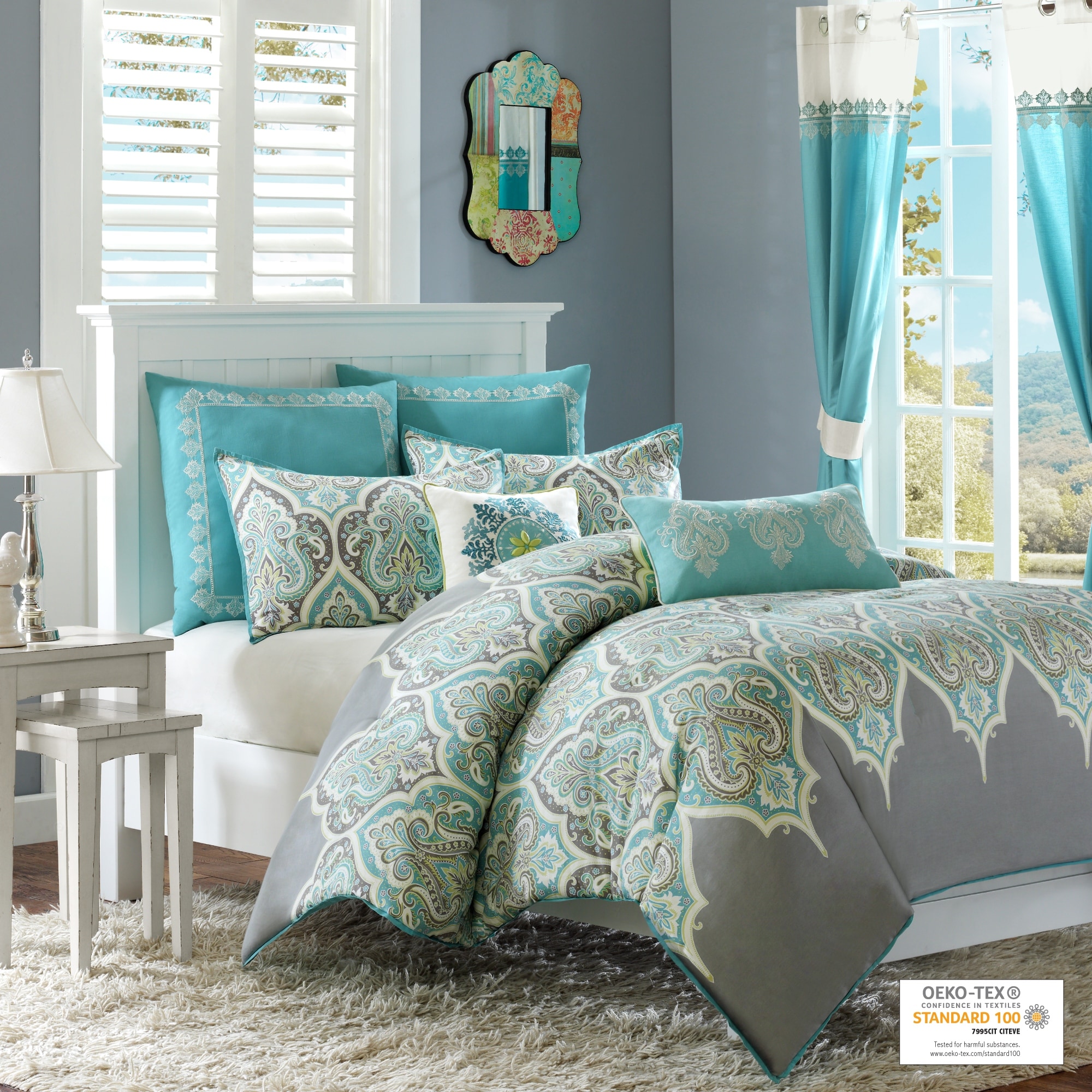Shop The Curated Nomad Largo Cotton 7 Piece Comforter Set Including Euro Sham Decorative Pillows On Sale Overstock 21285213