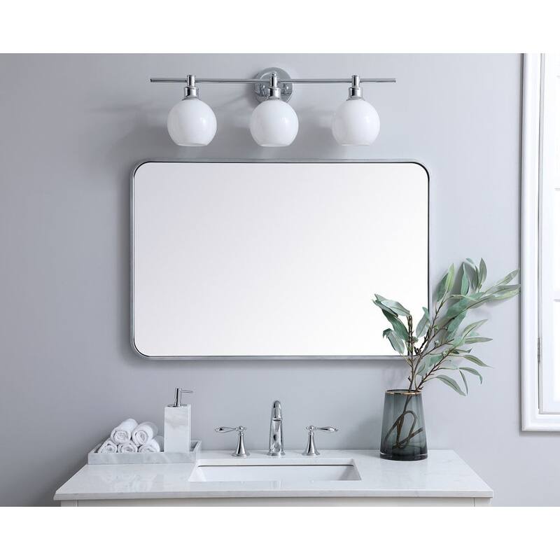 Elegant Lighting MR802436 Evermore 24" W x 36" H Rectangular Framed