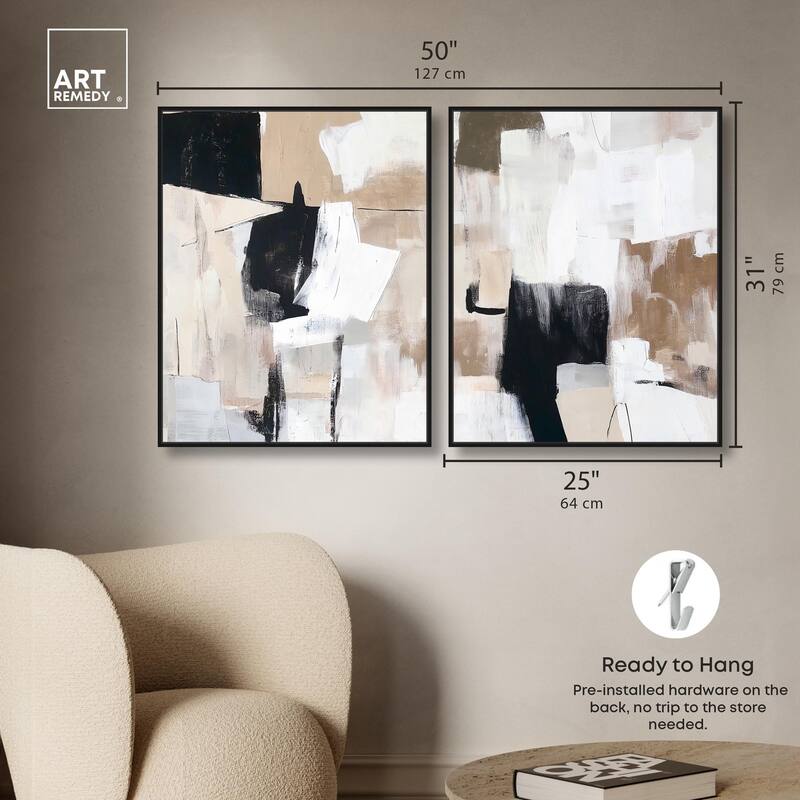 Endless Contrast Canvas Set of 2 by Art Remedy