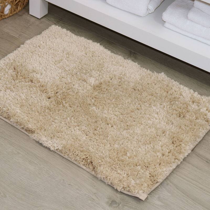 Element Plush Bathroom Rugs Quick-Dry Bathroom Mat, Washable & Absorbent Bath Rugs - 17"X24" Rectangle - Linen