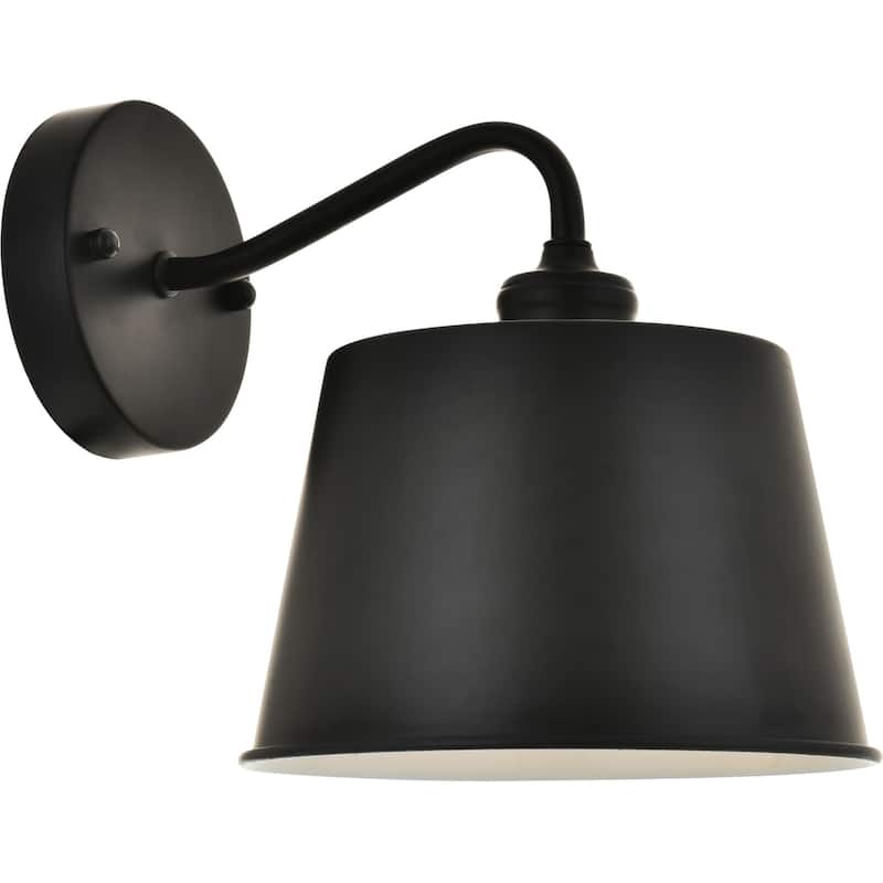 Elegant Lighting Nota Single Light 9" Tall Wall Sconce - Black