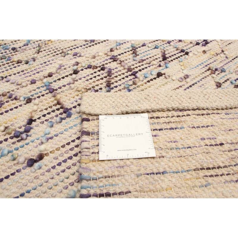 ECARPETGALLERY Braid weave Sienna Cream Wool Rug - 4'11 x 7'8