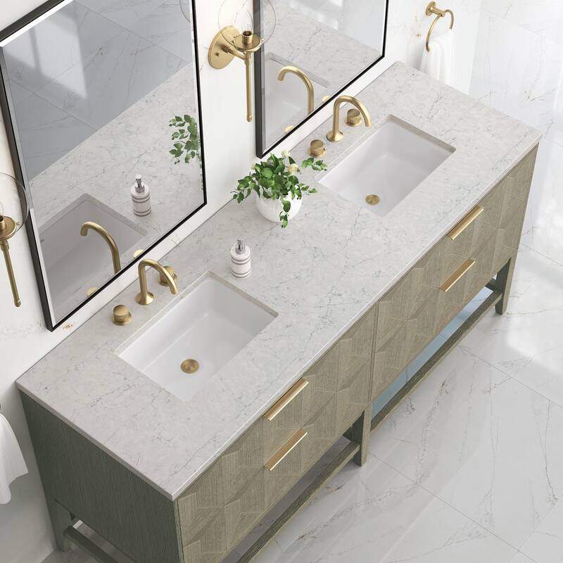 James Martin Vanities D100-V72-FEJP Emmeline 72" Free Standing Double