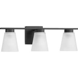 Tanner Collection Three-Light Matte Black Transitional Vanity Light - 22 in x 6.5 in x 7.12 in