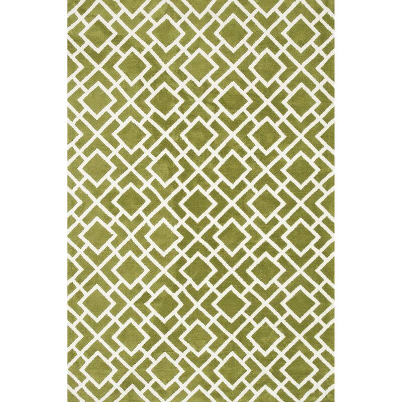 Alexander Home Woven Microfiber Contemporary Trellis Rug