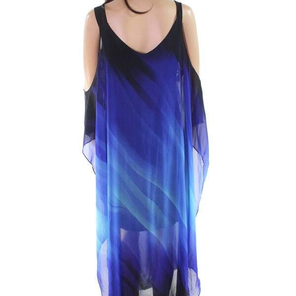 Shop Radzoli Women S Small Printed Cold Shoulder Shift Dress