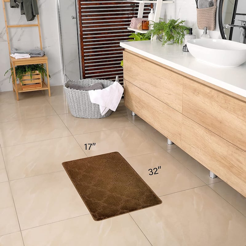 Machine Washable Kitchen & Bathroom Mat, Slip Resistant Backing