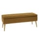 preview thumbnail 33 of 137, HULALA HOME Neptunus Modern 45.5" W Velvet Bedroom Storage Bench for End of Bed with Nailhead Trim