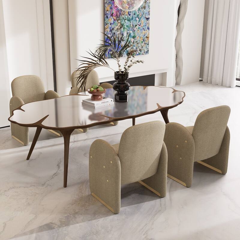 20"x19.7" Oversized Modern Dining Chair Fbaric Upholstered Dining Room Chairs