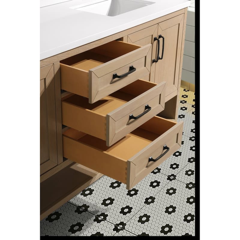 Ari Bath Venice 72" Bathroom Vanity Oak Gray Finish