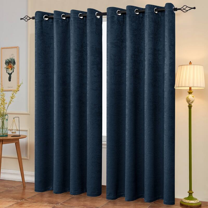 Subrtex Blackout Curtain Solid Thermal Window Drapes Panel Pair