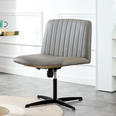 Home Office Chair Adjustable 360 °Swivel With Black Foot(No Wheels)