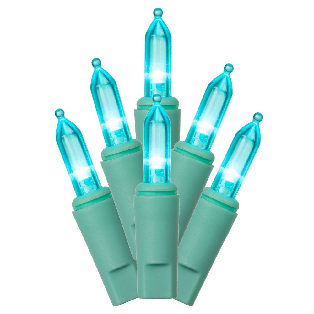 Vickerman 35 LED Sky Blue Dura-Lit Light on Sky Blue Wire - Sky Blue