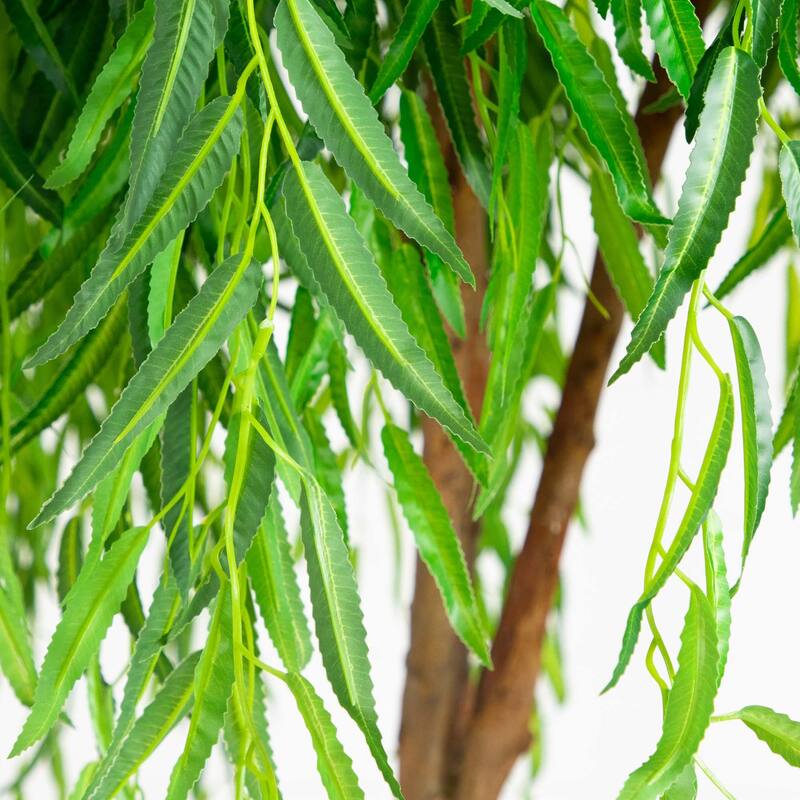 Potted Willow Artificial Tree - 8' - Green