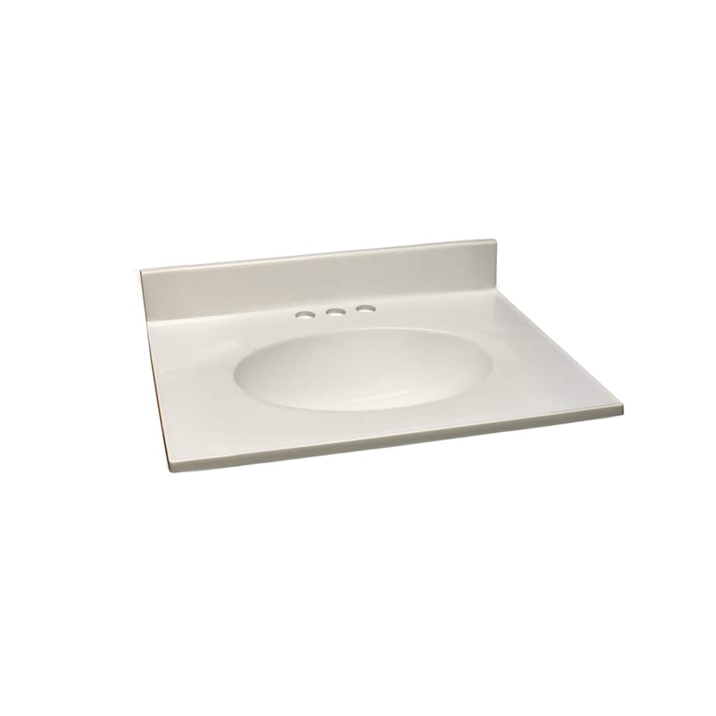Design House 586271 25" Cultured Marble Vanity Top with Backsplash