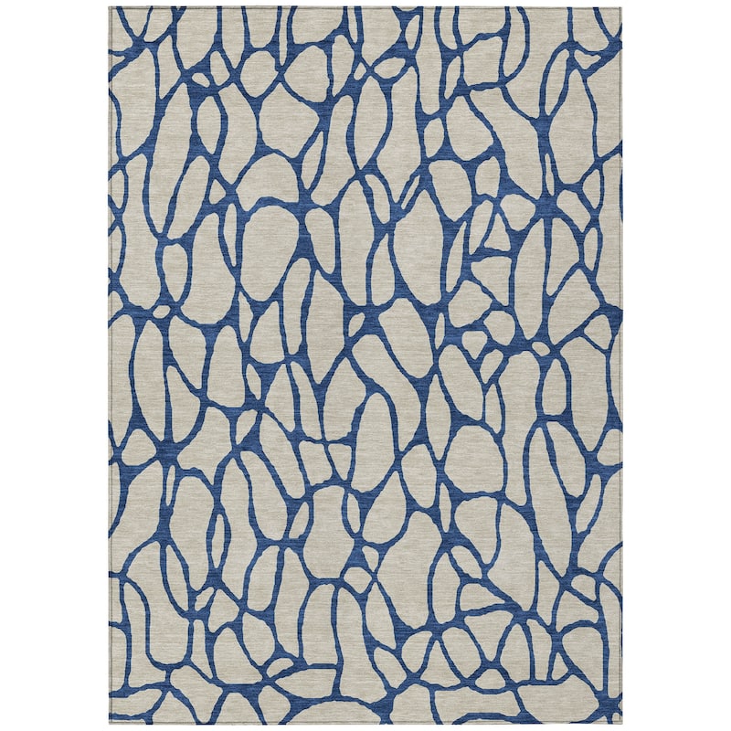 Machine Washable Indoor/ Outdoor Contemporary Chantille Rug