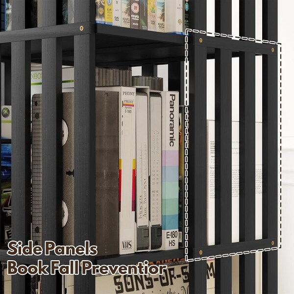 Rotating Bamboo CD/DVD Shelf - 6-Tier Compact Media Storage, Space