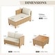 preview thumbnail 24 of 37, MAISON ARTS Outdoor Sofa Set，All-Weather Solid Wood Wicker Sectional Furniture Set