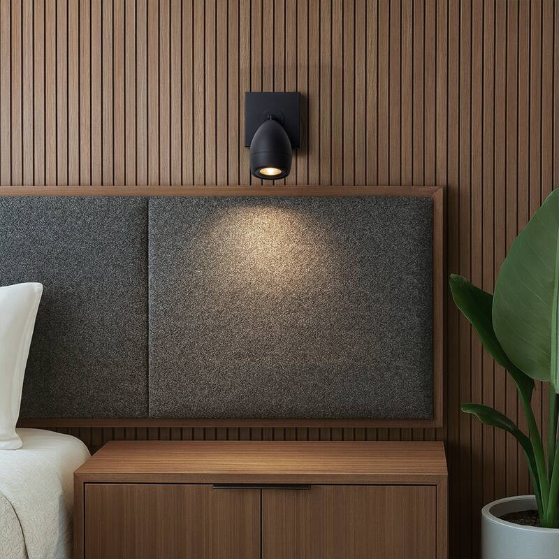 Modern Black Cordless USB-C Rechargeable LED Spotlight with Touch Remote Control Adjustable and Stepless Dimmable Accent Light