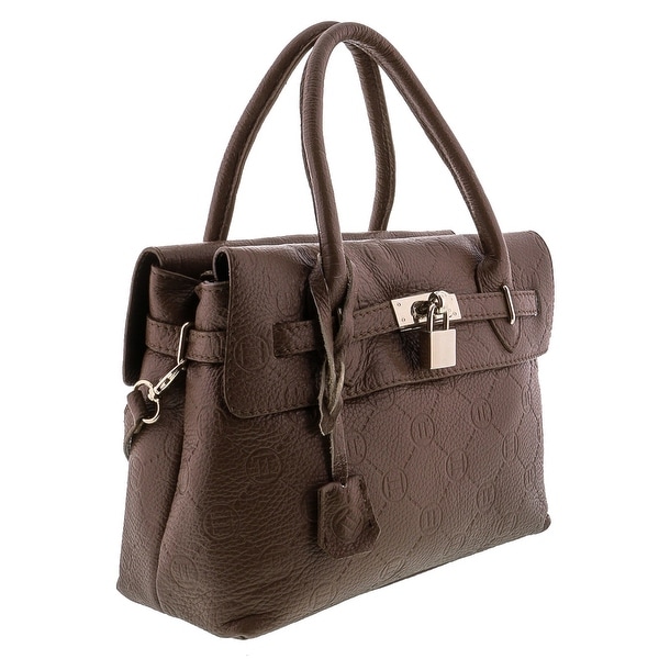 HS8025 CU RAFA Leather Satchel/Shoulder Bag - Tan - 11.5-9-4.5