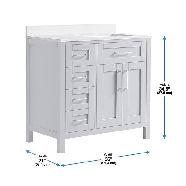 OVE Decors Tahoe 36 Dove Grey Vanity