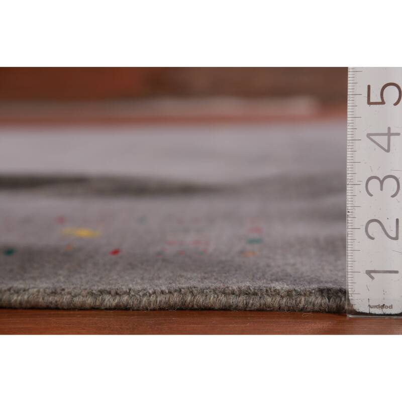 Hand Knotted Oriental 100% Wool Carpet Tribal Tribal Greys & Charcoal Gabbeh Area Rug - 10' 2'' X 8' 4''