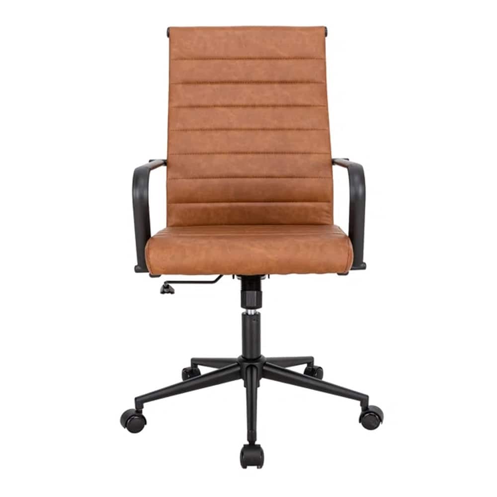 Ergonomic Office Chair Full-Grain Leather with Lumbar Support