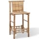 preview thumbnail 3 of 8, vidaXL Bamboo Bar Stools with Backs Set of 2, Brown - 20.9" x 17.7" x 40.2"