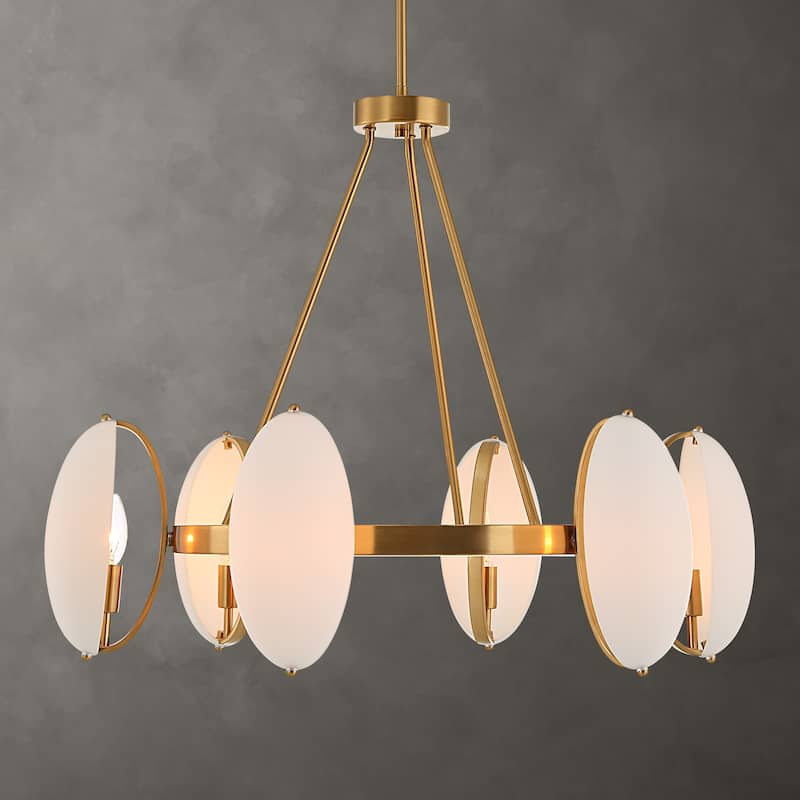 Uttermost Oviform 6 Light Round Chandelier - 30.25"W x 25"H x 30.25"D