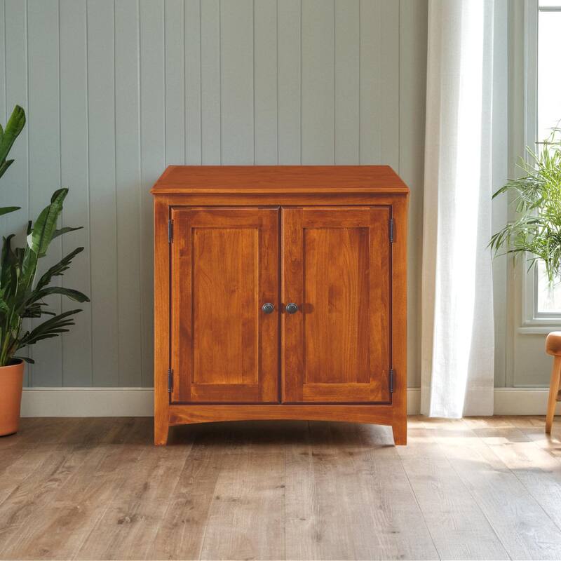 Arch+Haven Solid Wood 2 Door Cabinet