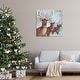 preview thumbnail 2 of 8, Stupell Winter Reindeer Holiday Landscape Canvas Wall Art by Ruane Manning
