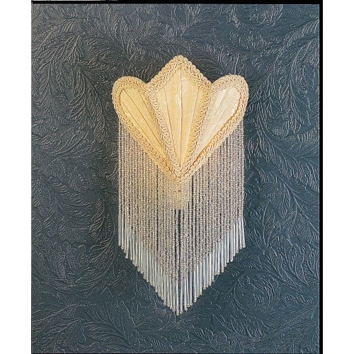 Meyda Tiffany 14395 Fabric And Fringe Night Light With Tulip Shaped Cream Fabric Shade Overstock 13098896
